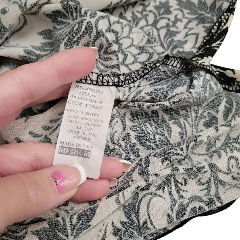 Soft Neutral Boho Cottagecore Floral Long Belle Sleeve Top on Sale 5 for $25 - Picture 8 of 9